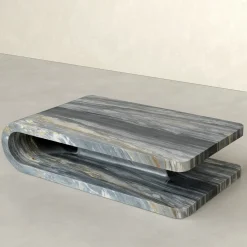 Tavolino da caffè Fold in marmo Calacatta Midnight*Etamorph Hot