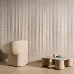 Tavolino da caffè in marmo beige Porto Square*Luce Di Carrara