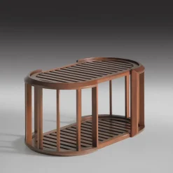 Tavolino da Caffè Lucio Ovale da Esterno in Iroko*Annibale Colombo Outlet