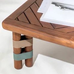 Tavolino da caffè rettangolare per esterni Lignes in legno*Il Giardino di Legno Sale