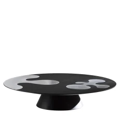 Tavolino da caffè rotondo in Nero e metallo opaco ISOLE 1*Albedo Clearance