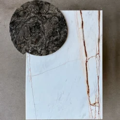 Tavolino da caffè SST033 con tre marmi*Stone Stackers Best