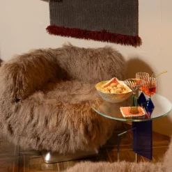 Tavolino Don Gerrit Blue di Jean-Marie Massaud*Glas Italia Hot