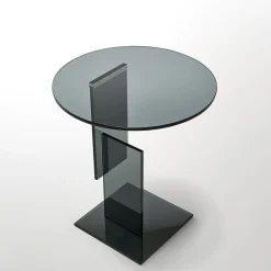 Tavolino Don Gerrit interamente grigio di Jean-Marie Massaud*Glas Italia