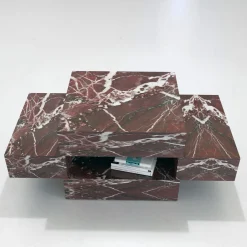 Tavolino Elysium in Marmo Rosso Levanto di Sissy Daniele*Dimarmo New