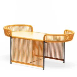 Tavolino giallo ovale Altana di Antonio De Marco*Chairs & More