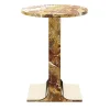 Tavolino Hani in marmo arancione con struttura metallica in finitura oro*L'Eccesso Sale