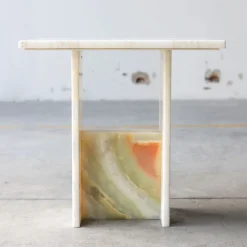 Tavolino in marmo Onyx Ivory*Stone Stackers Best