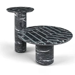 Tavolino in marmo Optic Grigio Carnico di Zanellato Bortotto*Del Savio 1910