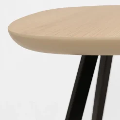 Tavolino Laterale Lulo in Frassino Naturale e Metallo Nero*TrabA' Discount