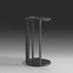 Tavolino Lucio Alto Rotondo da Esterno in Iroko*Annibale Colombo Hot