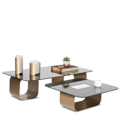 Tavolino Maiz in vetro e acciaio*FROMM. Clearance