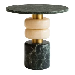 Tavolino Marsmallow in Onice e marmo Verde Alpi di Ashley Gadeova*Giovannozzi Marmi Clearance