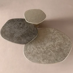 Tavolino medio Atollo con texture color bronzo di CSM*Casamilano Outlet
