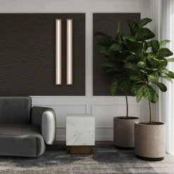 Tavolino Nahul in marmo bianco calacatta con base in metallo*L'Eccesso Discount