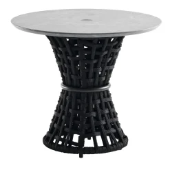 Tavolino nero per esterni con piano in pietra*Giorgio Collection Hot