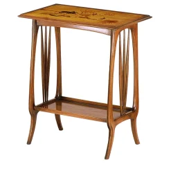 Tavolino rettangolare in stile Art Nouveau francese di Emile Gallè*Cugini Lanzani Best