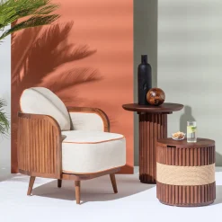 Tavolino rotondo alto per esterni Grissini in legno*Il Giardino di Legno Clearance