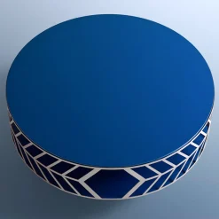 Tavolino rotondo blu Lok di Elena Salmistraro*My Home New