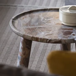 Tavolino rotondo in pietra 50 di Ludovica e Roberto Palomba*Exteta Outlet