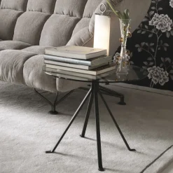 Tavolino rotondo nero Cuginetto di Enzo Mari*Driade Hot