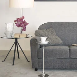 Tavolino rotondo nero Cuginetto di Enzo Mari*Driade Hot