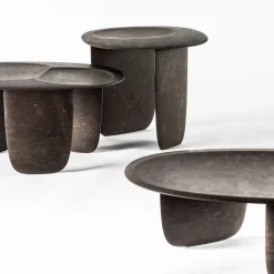 Tavolino Sesi B Brown in Pietra Pece di Martinelli Venezia Studio*Lithea New