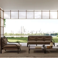 Tavolino Stringa in mogano e acciaio inox di Gae Aulenti*Exteta Hot