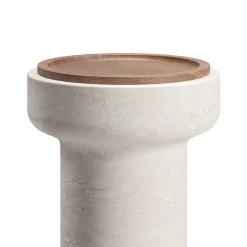 Tavolino Tivoli in travertino e noce di Ivan Colominas*MMairo