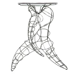 Tavolo alto Mr Joe in metallo con piano in vetro di Murano*Alice Crepaldi Clearance