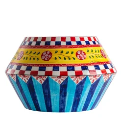 Tavolo basso con decoro Fantasia multicolore in ceramica*Fratelli Bevilacqua Best