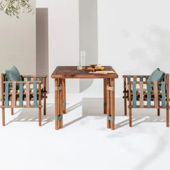 Tavolo Bistro quadrato per esterni Lignes in legno*Il Giardino di Legno New