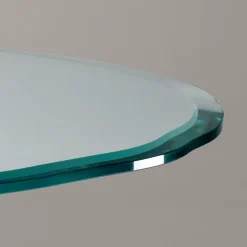 Tavolo Con Piano Rotondo In Vetro E Gambe Incorciate*Ros Italia Interiors