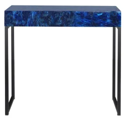 Tavolo consolle Spring blu con cassetto di Fabrizio Contaldo*Arkof