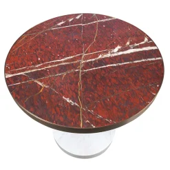 Tavolo da bistrot Rene in marmo Rouge de Roi di Piero Lissoni*Salvatori Outlet