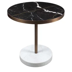 Tavolo da bistrot Rene in marmo Nero Marquinia di Piero Lissoni*Salvatori Online