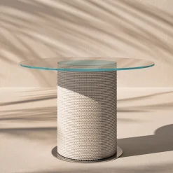 Tavolo da cocktail rotondo Remì bianco da esterno*Galbiati Fratelli Clearance