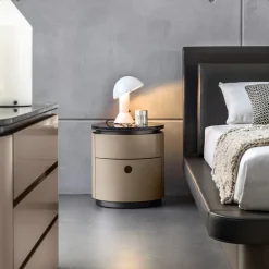 Tavolo da notte Loop con piano in marmo*ReDéco Best