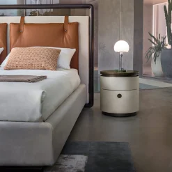 Tavolo da notte Loop con piano in metallo*ReDéco New