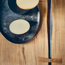 Tavolo da pranzo a 2 pezzi in legno Inulivo*Denovo Wood Clearance