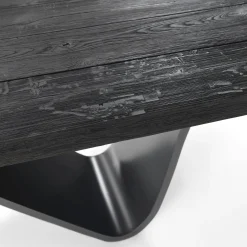 Tavolo da pranzo Bree E Onda in rovere massello nero e ferro*Riva 1920