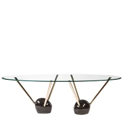 Tavolo da pranzo con piano in vetro Rays*VGnewtrend Outlet