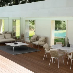 Tavolo da pranzo Cruise Alu White di Ludovica & Roberto Palomba*Talenti Discount