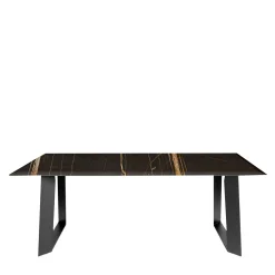 Tavolo da pranzo Domino Sahara Noir*La Sartoria del Marmo by Lombardi Marmi Outlet