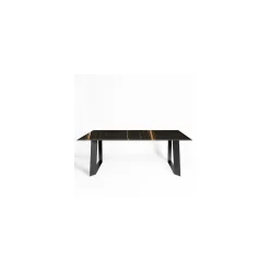 Tavolo da pranzo Domino Sahara Noir*La Sartoria del Marmo by Lombardi Marmi Outlet