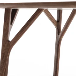 Tavolo da pranzo in legno di noce Arbor con foglie intarsiate*Durame Best