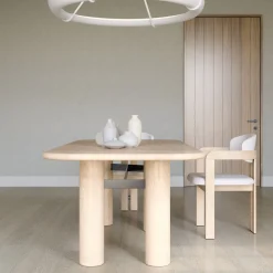 Tavolo da pranzo in legno di rovere naturale Ares RN*Ultramobili Sale