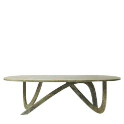 Tavolo da pranzo in marmo verde Fleur*dAM Atelier Clearance