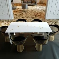 Tavolo da pranzo Lastra laccato bianco*Chendù Online