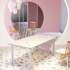 Tavolo da pranzo Lastra laccato bianco*Chendù Online